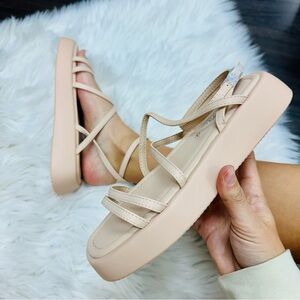 Jodie Platform Sandal- Nude